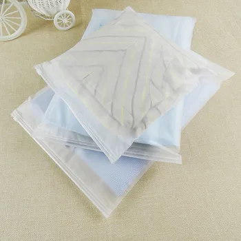 

300Pcs/Lot Front Clear Back Matte Clear with Vent Hole Apparel Clothes Packing Pouch Zip Lock Reclosable Plastic Packaging Bag