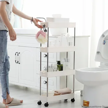 

Bathroom Storage Holders Kitchen Narrow Cabinet Refrigerator Washing Machine Living Room Floor-Type Gap Shelf Home Storage