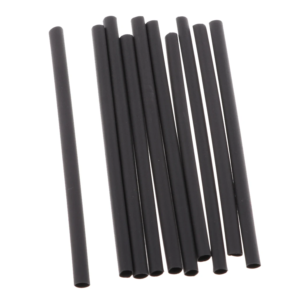 10 Pieces Heat Shrink Tubing Tube Sleeving Wrap Wire Cable Kit 2.5mm Black