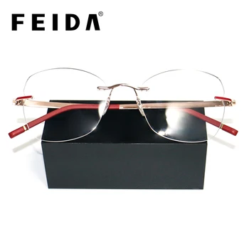 

Rimless Titanium Eyeglasses Men Flexible Optical Spectacle Frameless Glasses Eye glasses