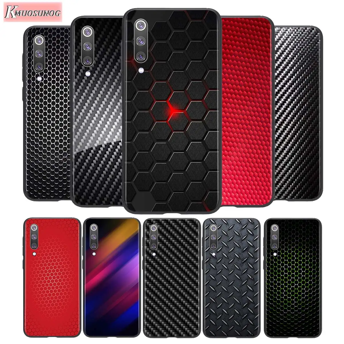 Для Xiaomi 10 CC9 A3 Lite Черный чехол из углеродного волокна для Redmi Note 9 9S Max 8T 8 8A GO Pro Чехол