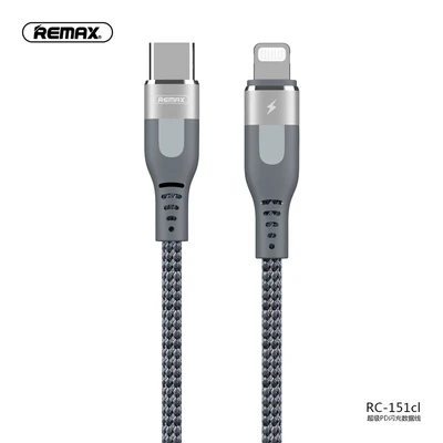 Remax 18 Вт pd кабель typec для светильник ing suaper Быстрая зарядка usb-c светильник плетеный кабель для передачи данных - Цвет: No packaging