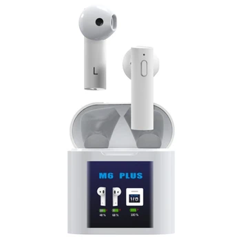 

2 in 1 M6 PLUS TWS Wireless Headphones Bluetooth Headsets Support with Dual MIC Sport Wireless Earphone