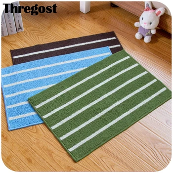 

Classic Striped Waterproof Rug Long Carpet in Kitchen Welcome Carpets Absorbent Doormat Hall Rug Oriental Decoration Door Mat
