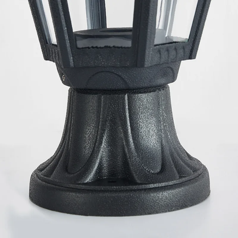 New Italian Design Hexagonal Column Landscape Lamp Outdoor Courtyard Fence Wall Light Villa Corridor Walkway Chapiter Lamp 5