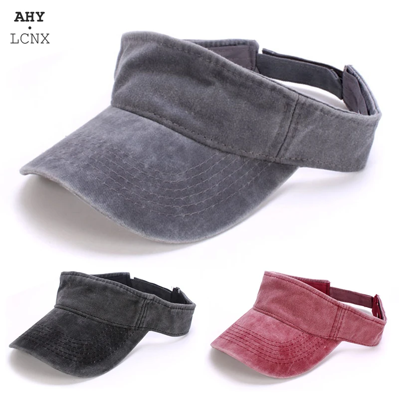 Sun Visor Men Women Caps Denim Golf Running Hats Men Denim Visor