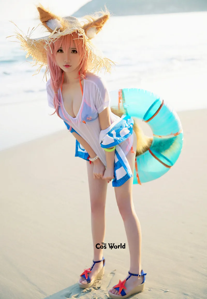 FGO Fate Grand Order tamamo no Mae бикини купальный костюм аниме косплей костюмы