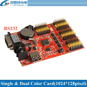 

HD-S63 USB+RS232 port 8*HUB12 4*HUB08 Single color(1024*128 pixels) & Dual color(512*128 pixels) LED display control card
