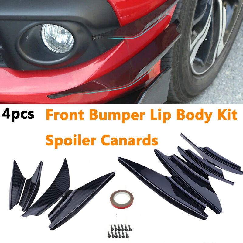 

Car Front Bumper Lip Body Kit Spoiler Canards Lip Splitter Fit for Mitsubishi HONDA BBA Auto Modified Decorative Accessories