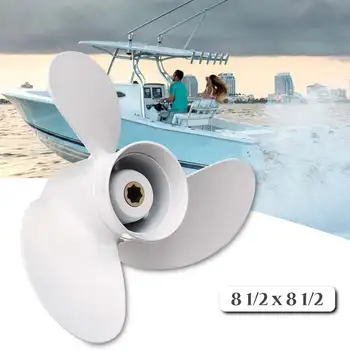

8 1/2 x 8 1/2 Boat Outboard Propeller For Yamaha 6-8HP 6G1-45941-00-EL Aluminum Alloy 3 Blade 7 Spline Tooth Marine Propellers