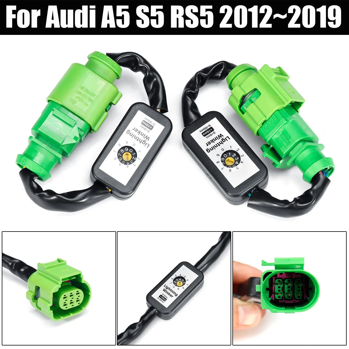 

NEW 2Pcs Dynamic Turn Signal Indicator LED Taillight Module Cable Wire Harness For Audi A5 S5 RS5 12~19 Left & Right Tail Light