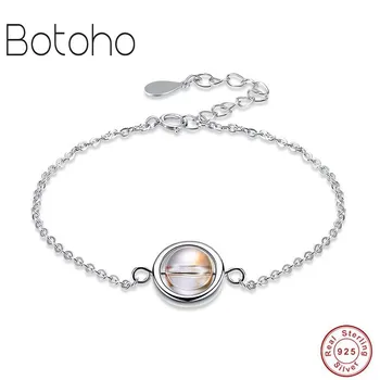 

925 sterling silver color bracelet charm bracelet and bracelet ladies wedding party jewelry gift Ball Women's new charm bracelet