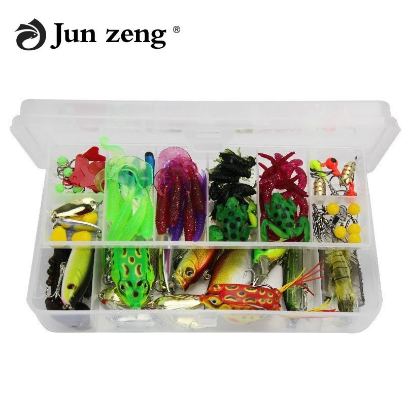 

High Quality Fishing Lures Set 141pcs Hooks Minnow Pilers Lure Kits with Box Fishing Accessories All kinds of fishing suit