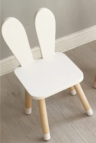 Hot Nordic style wood desk chair for kids cute children furniture high ...