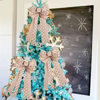 

Christmas Tree Tie-on Bow Decor Xmas Tree Bow Decoration Christmas Tree Ornaments Party Home Decor