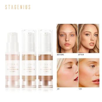 

STAGENIUS Matte Full Cover Foundation Waterproof 11 Colors Liquid Face Base Makeup Cream