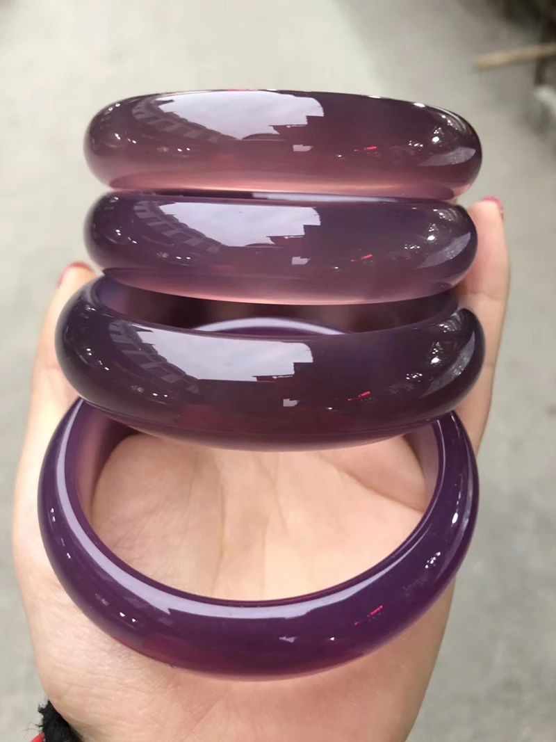 Natural purple agate bracelet woman sends friend to bring