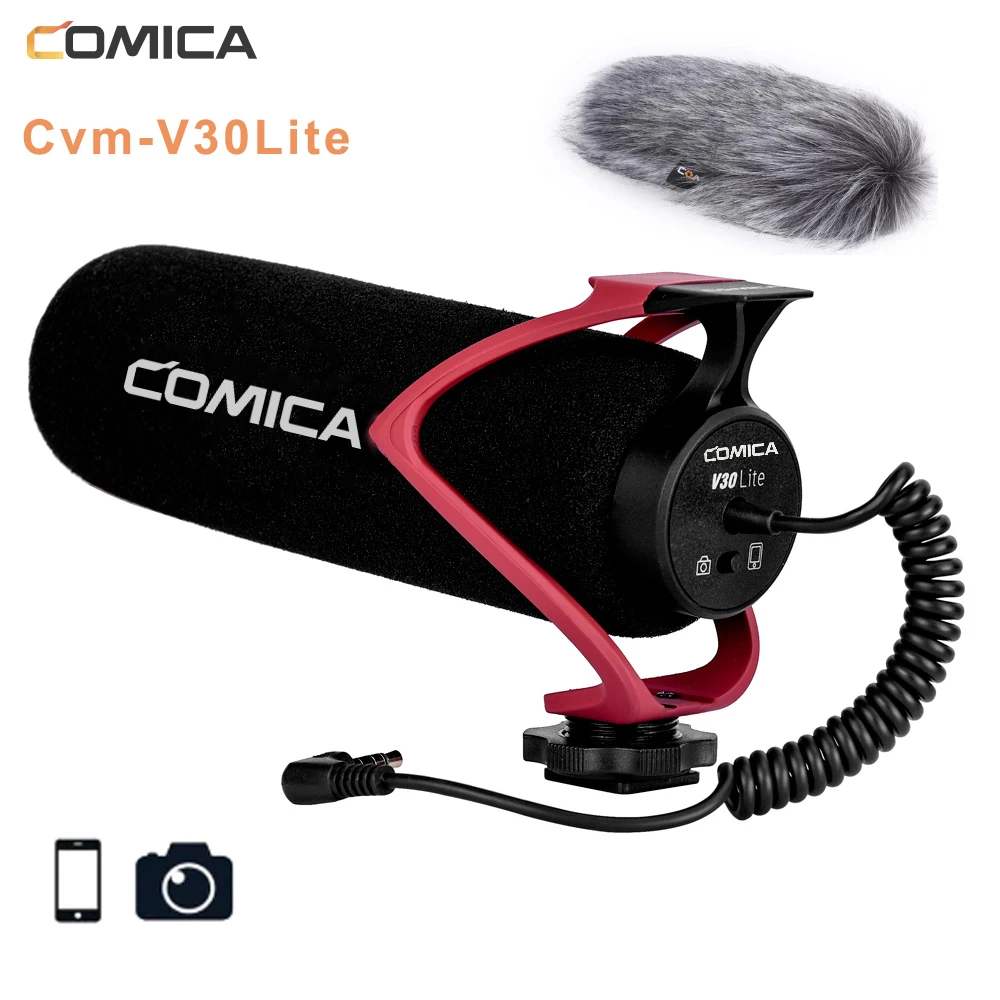 Видеомикрофон Comica CVM-V30 LITE суперкардиоидный конденсаторный микрофон для камеры