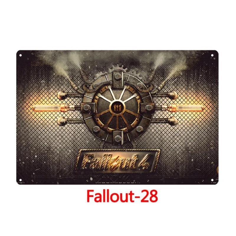 Style8 Винтажная игра Fallout 3 4 Ретро металлический оловянный плакат с подписью металлический знак паб домашняя доска металлический винтажный домашний Декор стены искусства бара украшения - Цвет: Style8