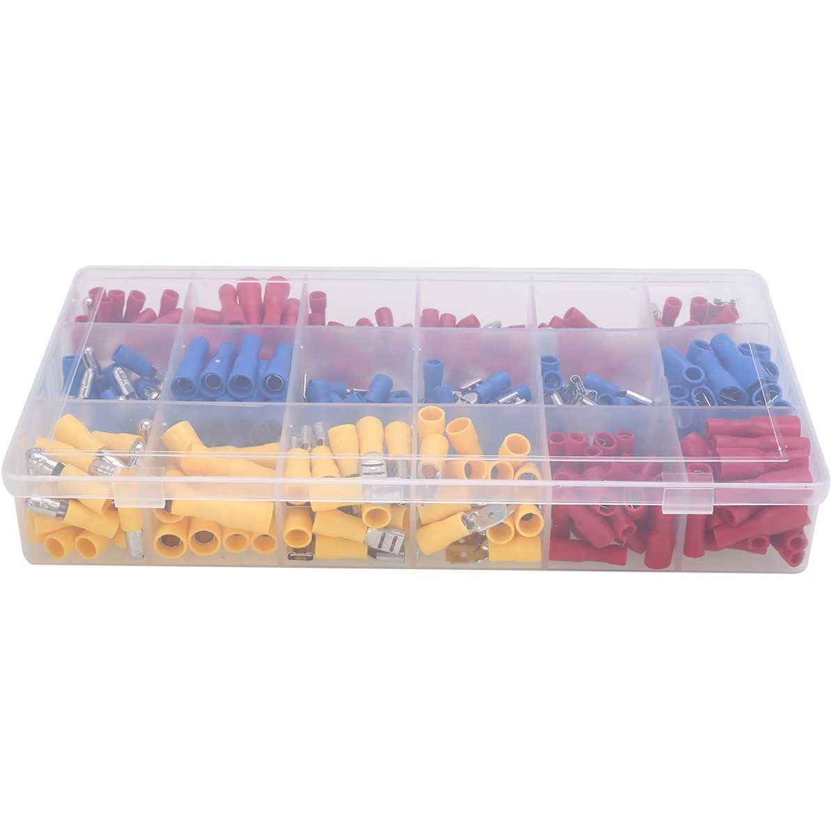 Tanie 280 sztuk końcówki kablowe zestaw drut płaski kobiet i mężczyzn izolowany przewód elektryczny Złączki kablowe zaciski zestaw