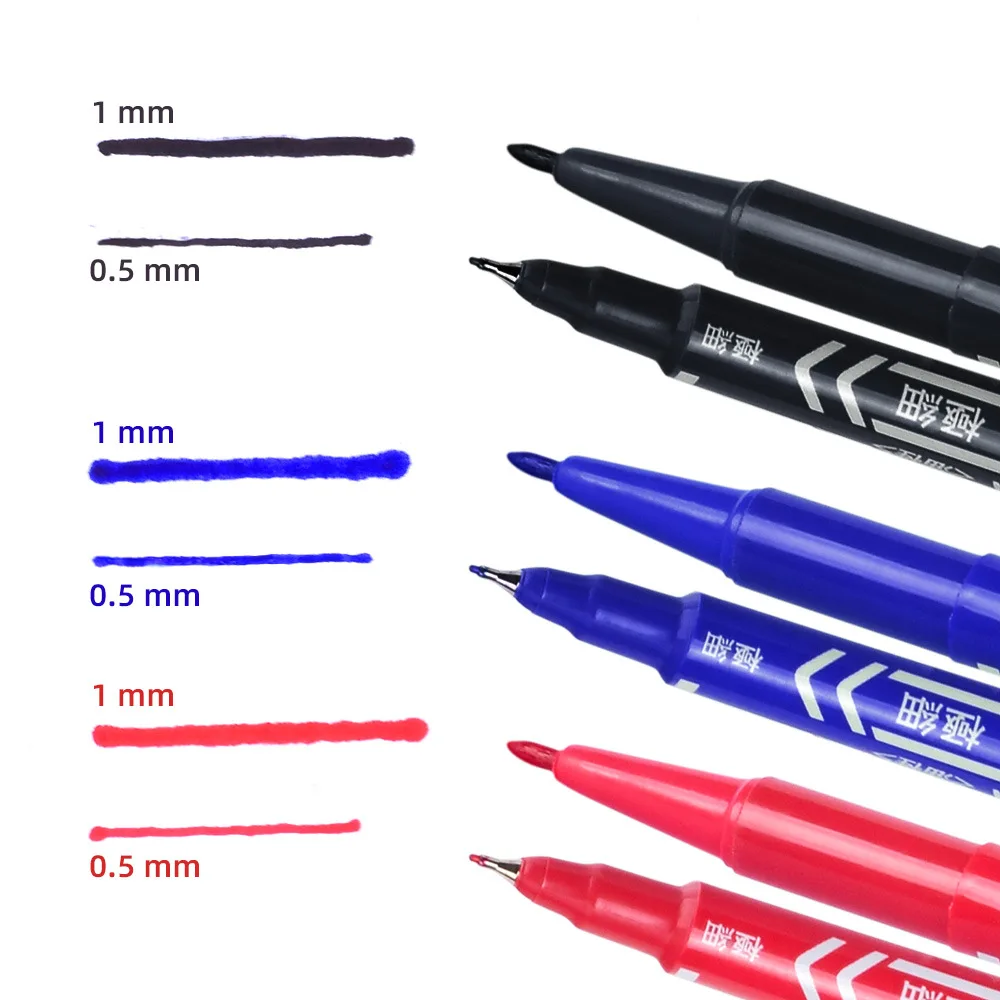 

3 Colors Tattoo Marker Pen Permanent Makeup Eyebrow Microblading Thin Scribe Tool Optional Piercing Position Supply