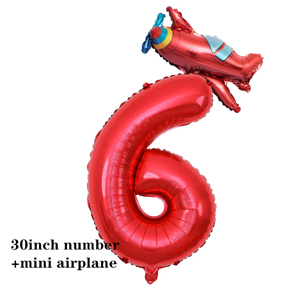 1" синие белые воздушные шарики с нарисованными облаками с мальчиком самолет игрушки украшения для свадьбы и дня рождения Гавайская тема Дети день рождения поставки Air Globos - Цвет: 30inch