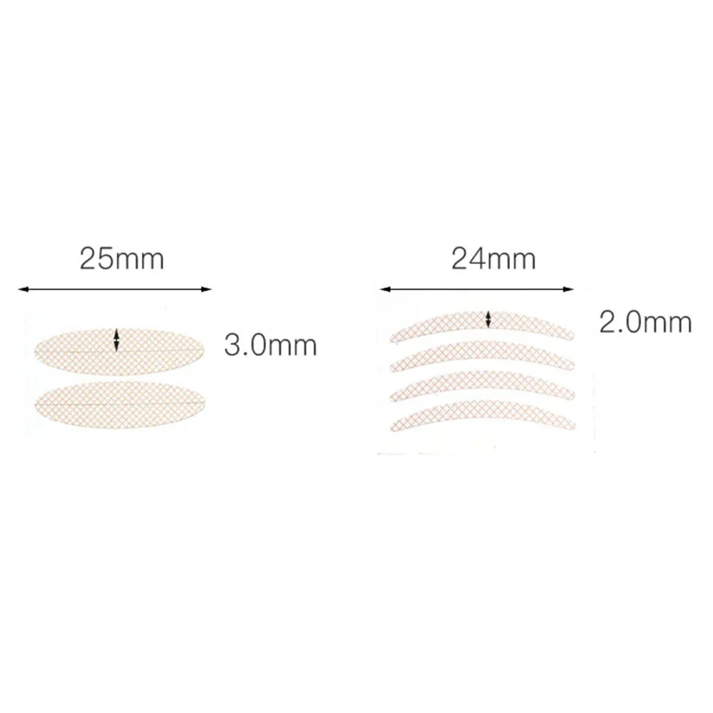 600 шт S/L Косметический Невидимый складной кружевной сетчатый двойной лента для век наклейки Прозрачная бежевая полоса натуральный большой глаз Макияж инструмент