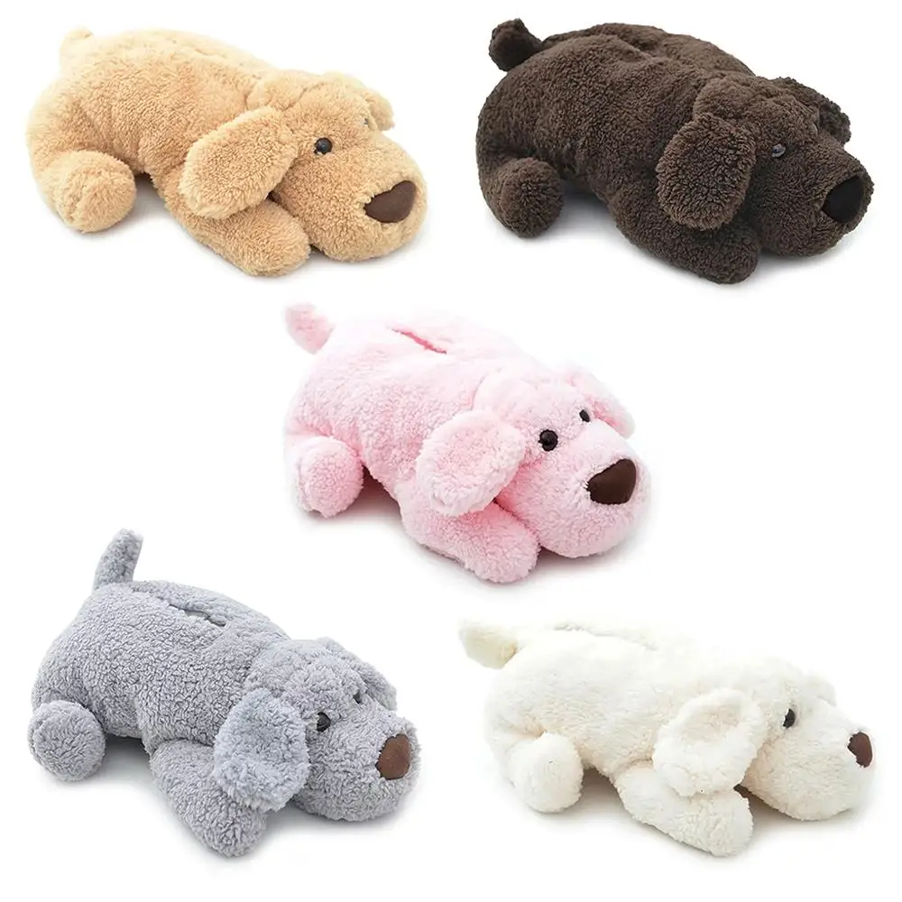 Cute Cartoon Plush Teddy Dog Tissue Cover Box Paper Container Napkin Storage Holder Case Dispenser Home Decor Room Car Accessory 2