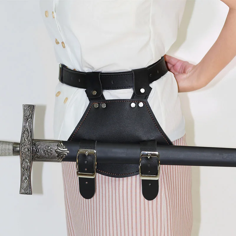 Medieval Sword Belt Waist Sheath Scabbard Frog Holder Adult Men Larp Knight Battle Weapon Costume Rapier Ring Belt Strap Holster
