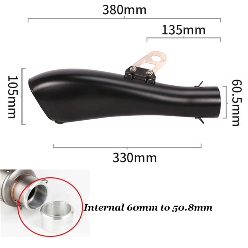 Universal 60mm Modified Motorcycle Exhaust Pipe GP DB Killer Escape Slip on Muffler For YZF R1 R3 R6 CBR500 Z800 XJ6 Mt07 CB400 - Image 2