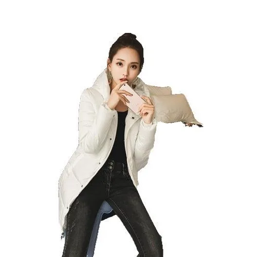 

Off Season down Jacket Cotton-padded Clothes Women's 2019 Winter New Style Korean-style Students Cotton-padded Clothes Mid-lengt