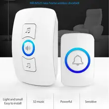 Sonnette intelligente sans fil M525, 433Mhz, portée 150M, 32 chansons, carillons de porte pour la maison