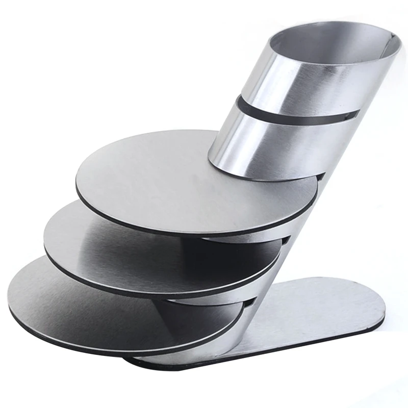 HLZS-4Pcs/набор спиннинговые подставки под напитки из нержавеющей стали металлические подставки под чашки коврик для посуды чашка с изоляцией