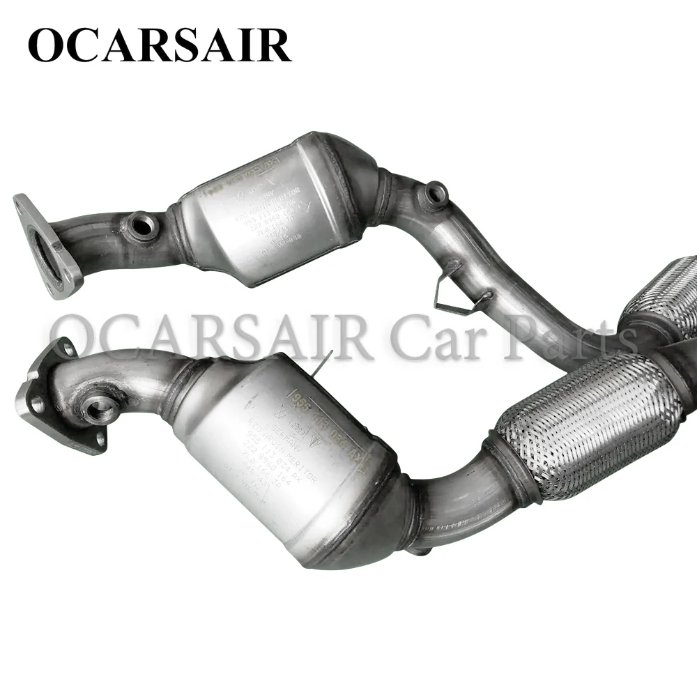 1 пара переднего каталитического преобразователя для Porsche Cayenne 3.6L V6 2008-2010 Oem# 955113033AX 95511303302 955113034AX 95511303402