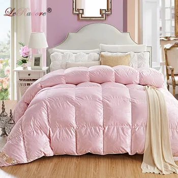 

LeRadore Goose Down Quilt Duvet for Autumn&Winter Queen King Size White/Pink/Silver/Golden Luxury Blanket Comforter