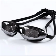 Водонепроницаемые противотуманные очки высокой четкости гальванические плавательные очки для мужчин и женщин большая коробка гальванические гоночные очки S
