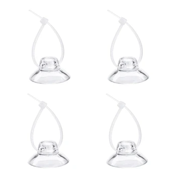 

4Pcs Suction Cups with Adjustable Zip Ties for Aquarium Fish Tank Binding Moss Shrimp Dodging Nest