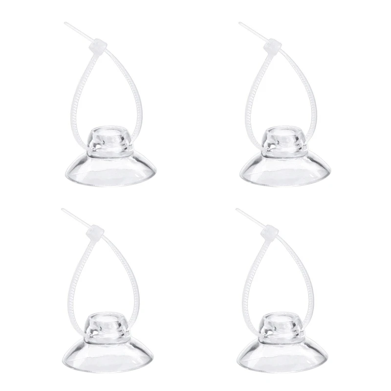 for Aquarium Fish Tank Binding Moss Shrimp Dodging Nest 16 Set Aquarium Suction Cup Clips with Zip Cable Ties