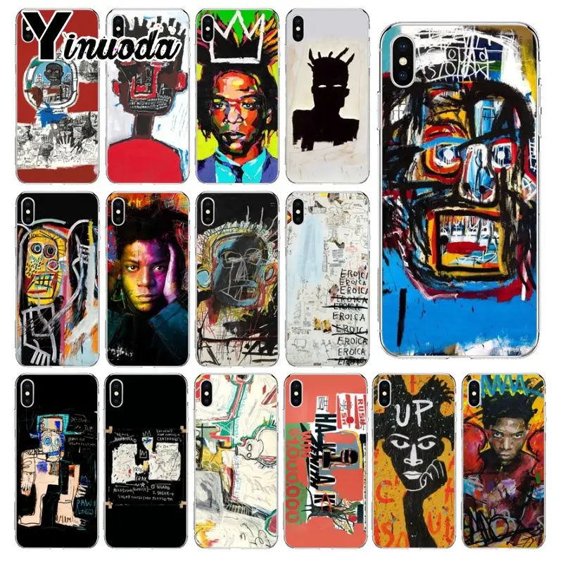 Мягкий чехол для телефона Yinuoda Michel Basquiat Graffiti Art из ТПУ iPhone 8 7 6 6S Plus X XS MAX 5 5S SE XR 11 pro max