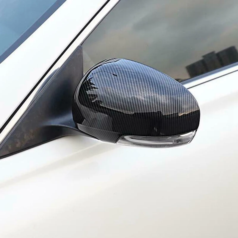 2Pcs Carbon Fiber Side Rear View Mirror Cover Trim for Toyota Corolla-18
