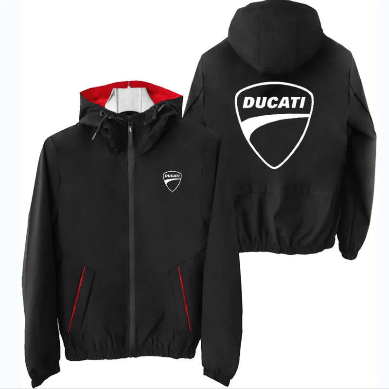 Новая мужская куртка Ducati С принтом логотипа автомобиля и Dalian, повседневная толстовка на молнии, модная спортивная бейсбольная куртка Harajuku