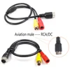 4-Pin Aviation Female to RCA Male & DC Jack Male CCTV Vehicle Cam Adapter Cable For car camera monitor parking assistance ► Photo 2/3