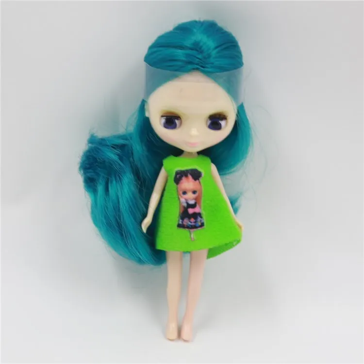 Мини-кукла Blyth 10 см BJD нормальная кукла тела, случайное платье, может изменить макияж, куклы+ платье+ сумка для хранения, детские игрушки для девочек - Цвет: style 22