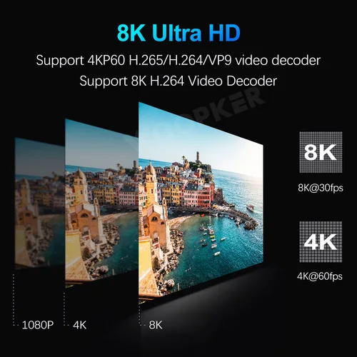 Woopker 스마트 TV 박스, 와이파이 음성 제어 셋톱 박스, 안드로이드 11 X88 프로 20 록칩 RK3566, 8GB RAM, 128GB ROM, 8K, 2.4G, 5.8G 3