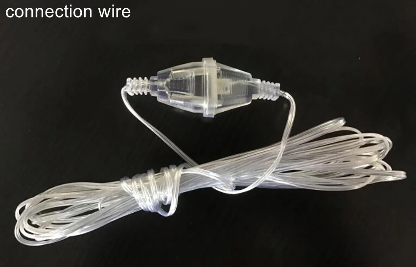 Гирлянда для улицы 10 м 20 м 30 м 50 м 100 м Водонепроницаемая светодиодная гирлянда световая фея 8 режим светильник для праздников Рождества Свадебная вечеринка - Испускаемый цвет: Extension wire