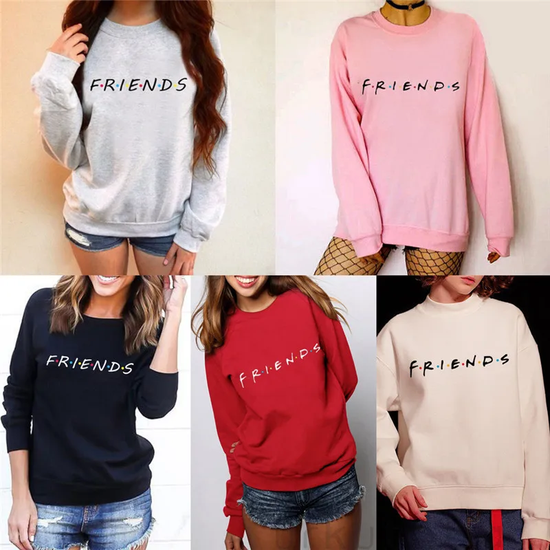 Hoodie Sweatshirt Tops Pullover Jumper Long-Sleeve Womens Ladies Letters Print XL Slouch