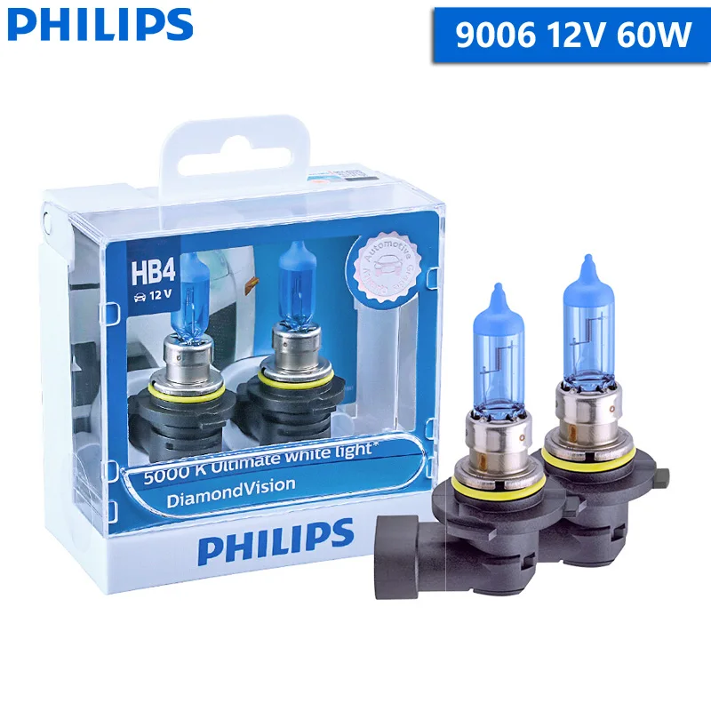 Philips DiamondVision 5000k H1 H4 H7 H8 H11 HB3 HB4 9003 9005 9006 Diamond Vision Halogen Headlight Bulb White Light Not Led Not Osram 240560684