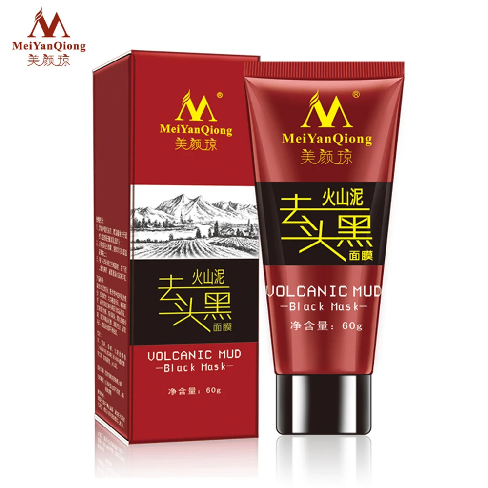 MeiYanQiong для откачивания вулканической грязи черная маска для удаления угрей, акне лечение отбеливающий увлажняющий уход за кожей пилинг маска для лица, против старения, крем