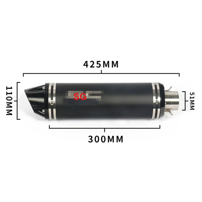 Универсальный 51 мм мотоцикл выхлопной Akrapovic Escape Moto трубы Echappement Мотокросс глушитель ЧПУ для Z900 Z1000 ltz 400 cbr190 ATV