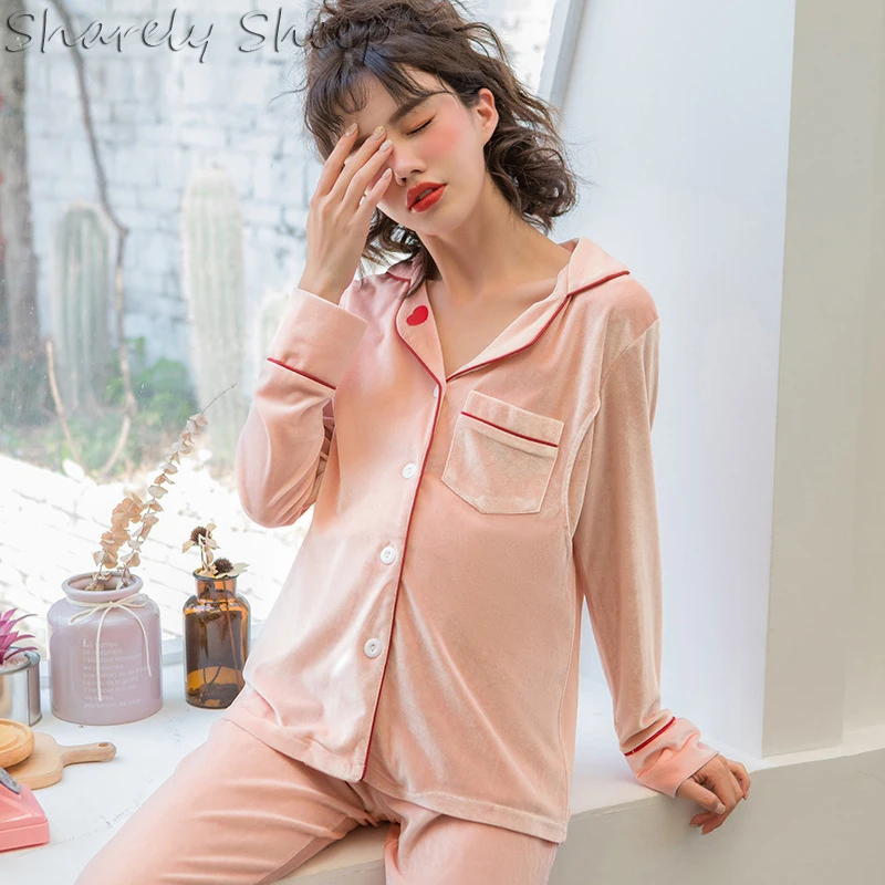 Pregnancy Velvet Nursing Sleepwear Maternity Cotton Breastfeeding Pajamas Nightwear Pregnant Women Breast feeding Clothes